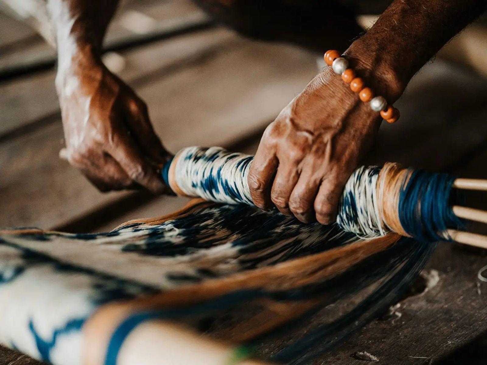 Ikat weaving in Sumba
