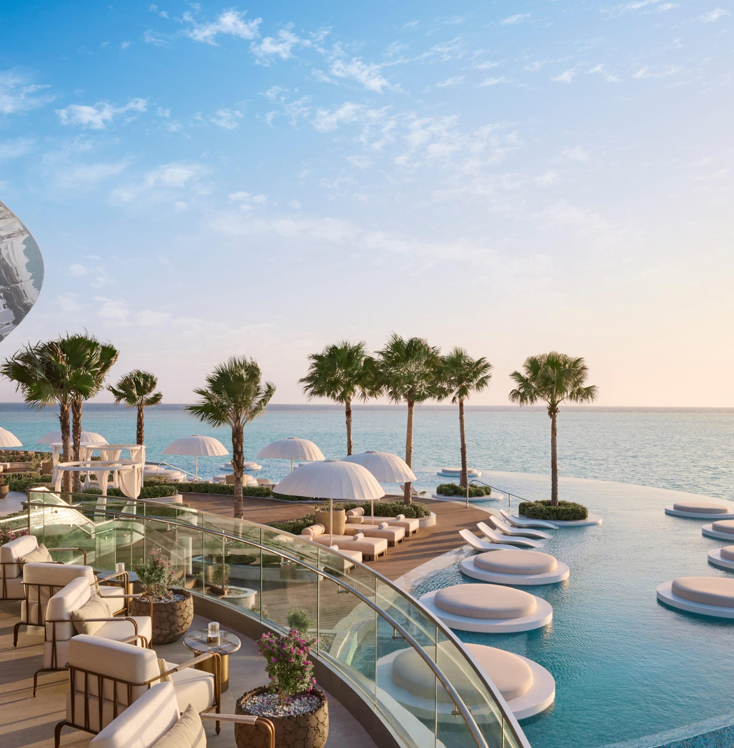 A coastal pool retreat at the Red Sea